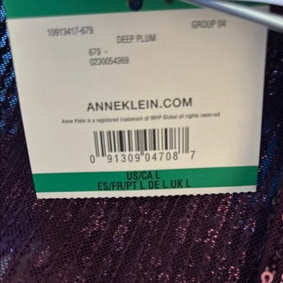 NWT Anne Klein Deep Purple Purple Sequin Blazer Jacket Evening Wear Large - Picture 10 of 10